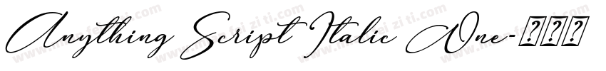 Anything Script Italic One字体转换